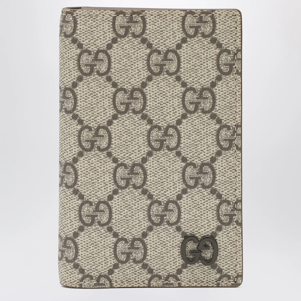 GUCCI GG Supreme fabric wallet in beige/ebony