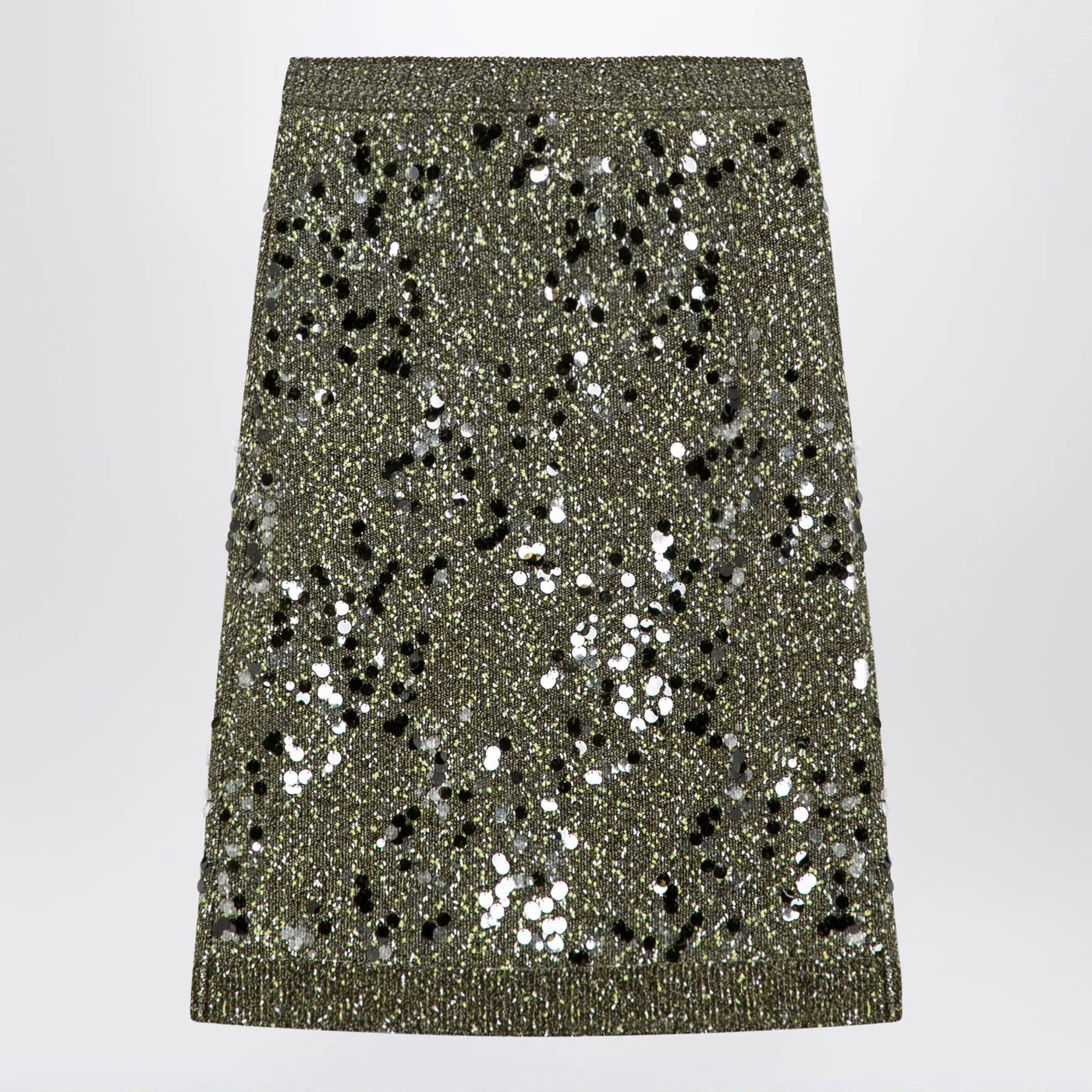 GUCCI Dark green viscose and tweed blend skirt