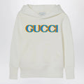 GUCCI White hoodie with logo