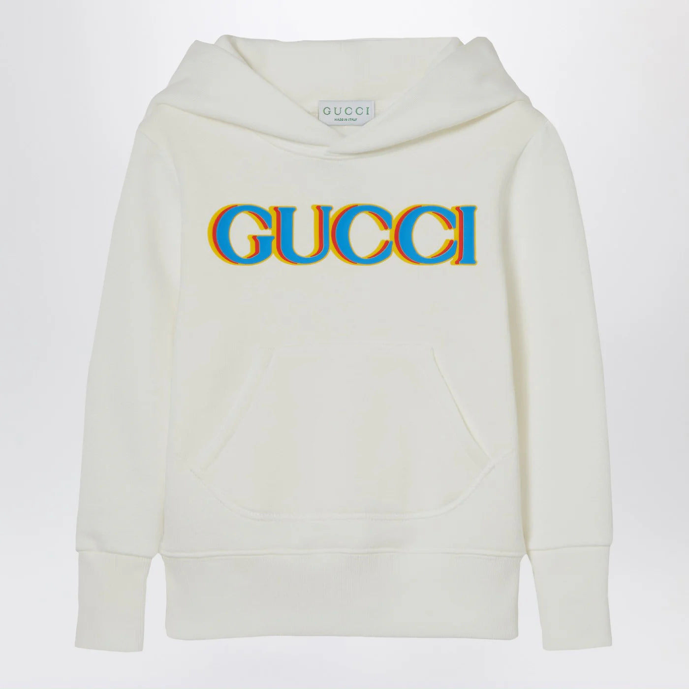 GUCCI White hoodie with logo