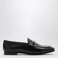 GUCCI Black leather Jordaan loafer
