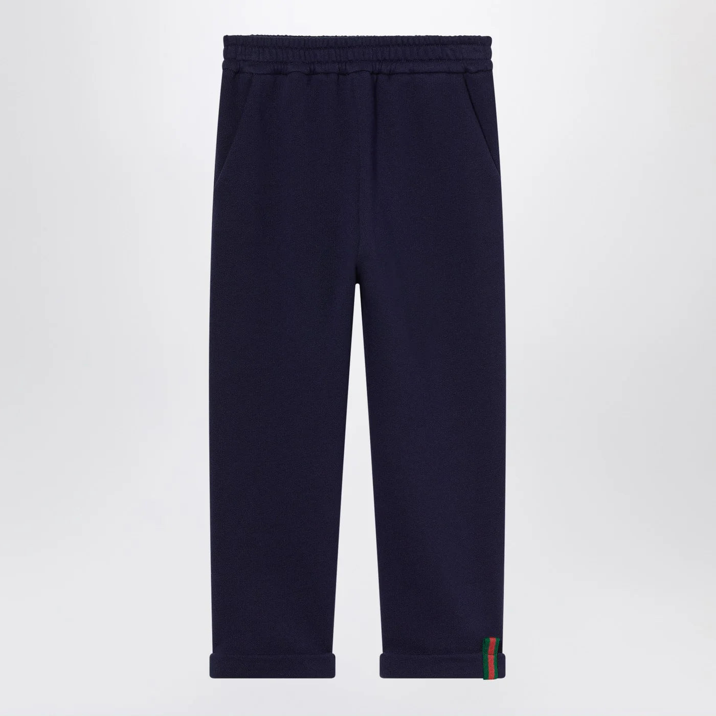 GUCCI Dark blue pants with Web detail