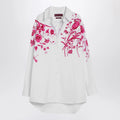 GUCCI White shirt with fuchsia print