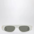GUCCI White acetate geometric sunglasses