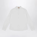 GUCCI White Oxford cotton shirt with GG pattern