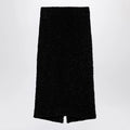 Balenciaga Black tweed midi skirt