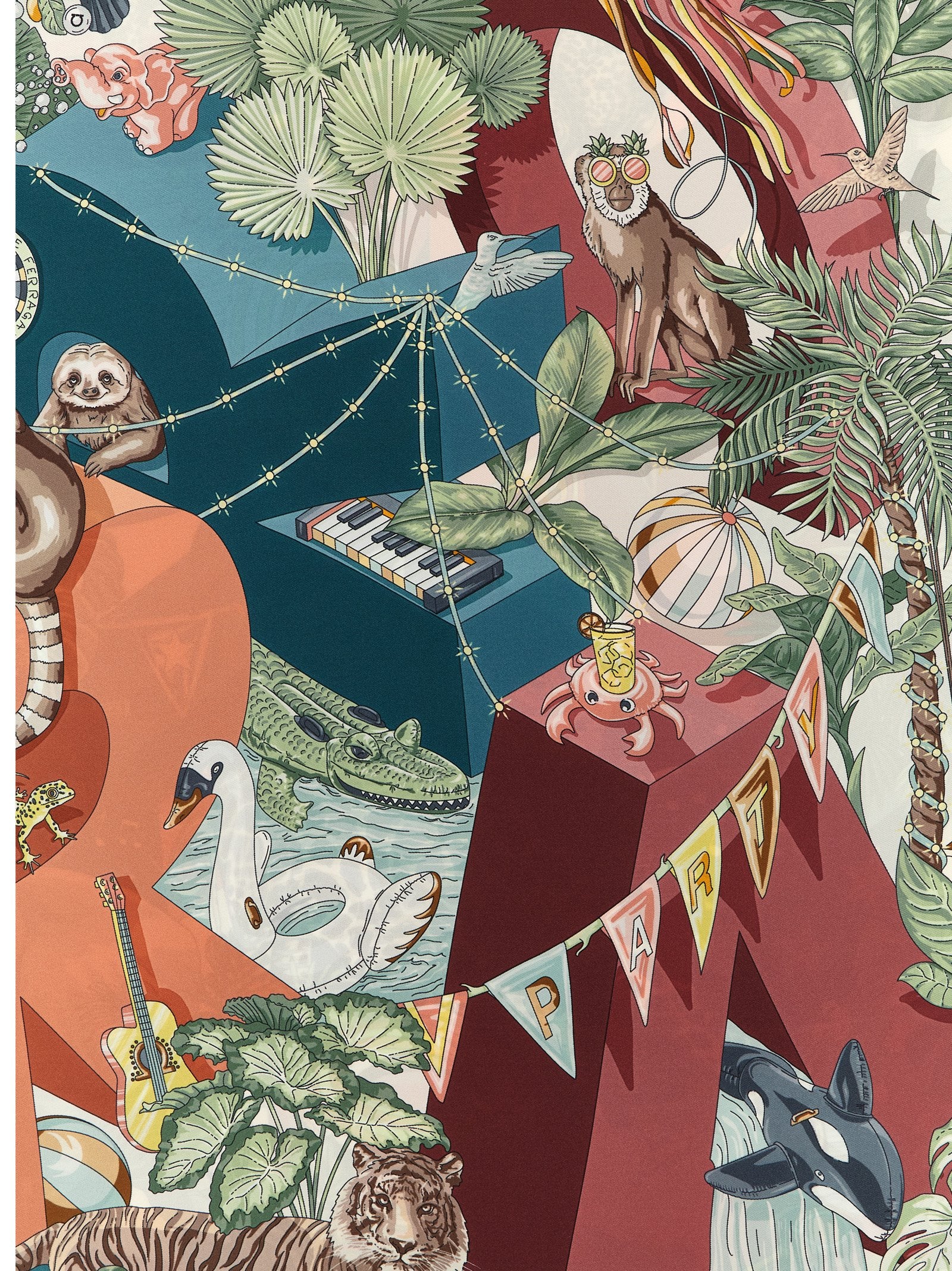 Ferragamo Jungle Party Scarf