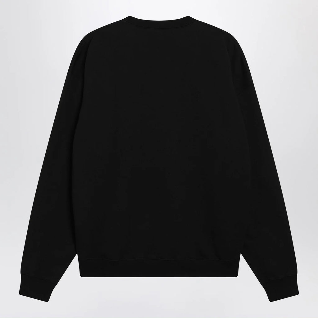 GUCCI Black brushed cotton jersey sweatshirt