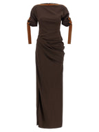 Ferragamo Dress With Leather Straps