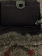 Stella Mccartney Shearling Logo Shoulder Bag