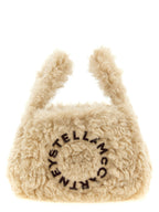 Stella Mccartney Shearling Logo Shoulder Bag