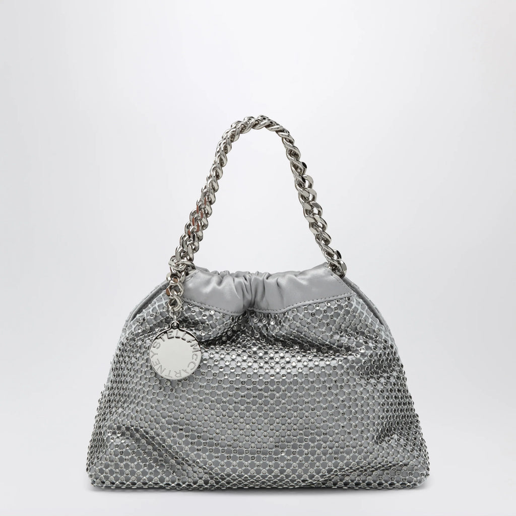Stella McCartney Black Falabella Mini drawstring bag with drawstring closure