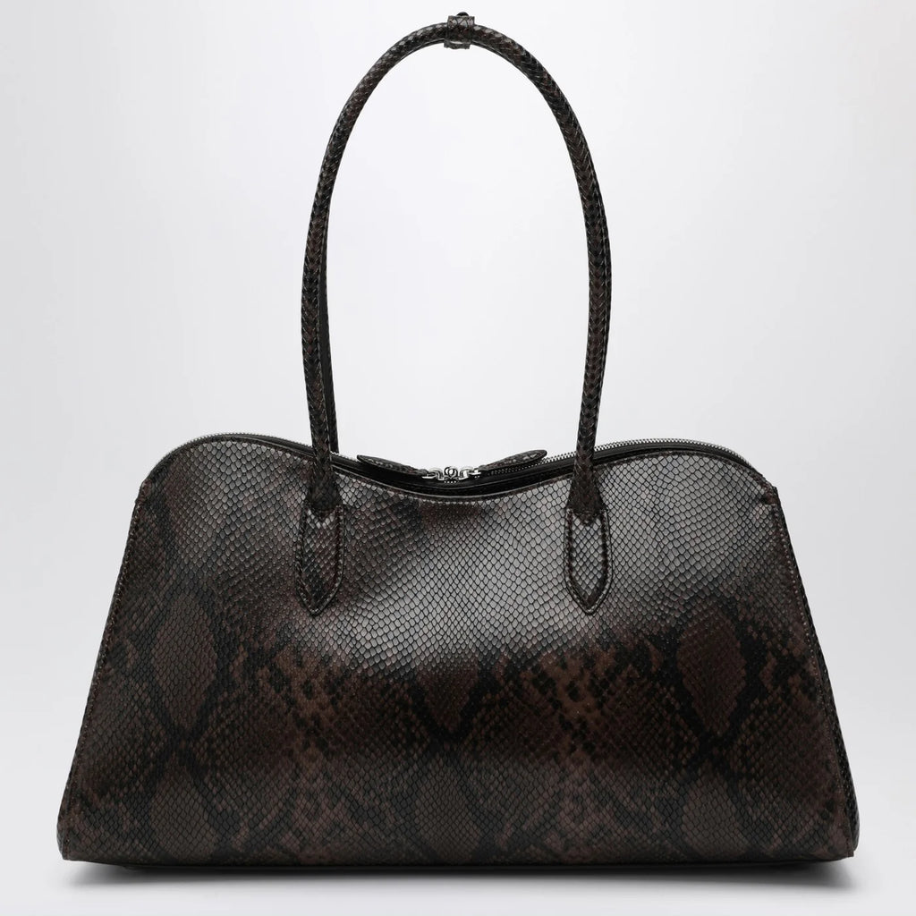 Stella McCartney Espresso snake-effect Ryder tote bag