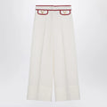 Valentino Ivory trousers with Gold V