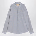 Valentino Light blue cotton shirt with logo