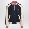 Valentino Blue/cream bomber with mixed wool VLogo