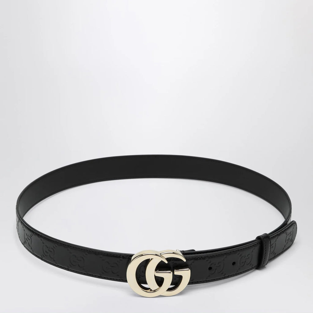 GUCCI GG Milano black leather belt