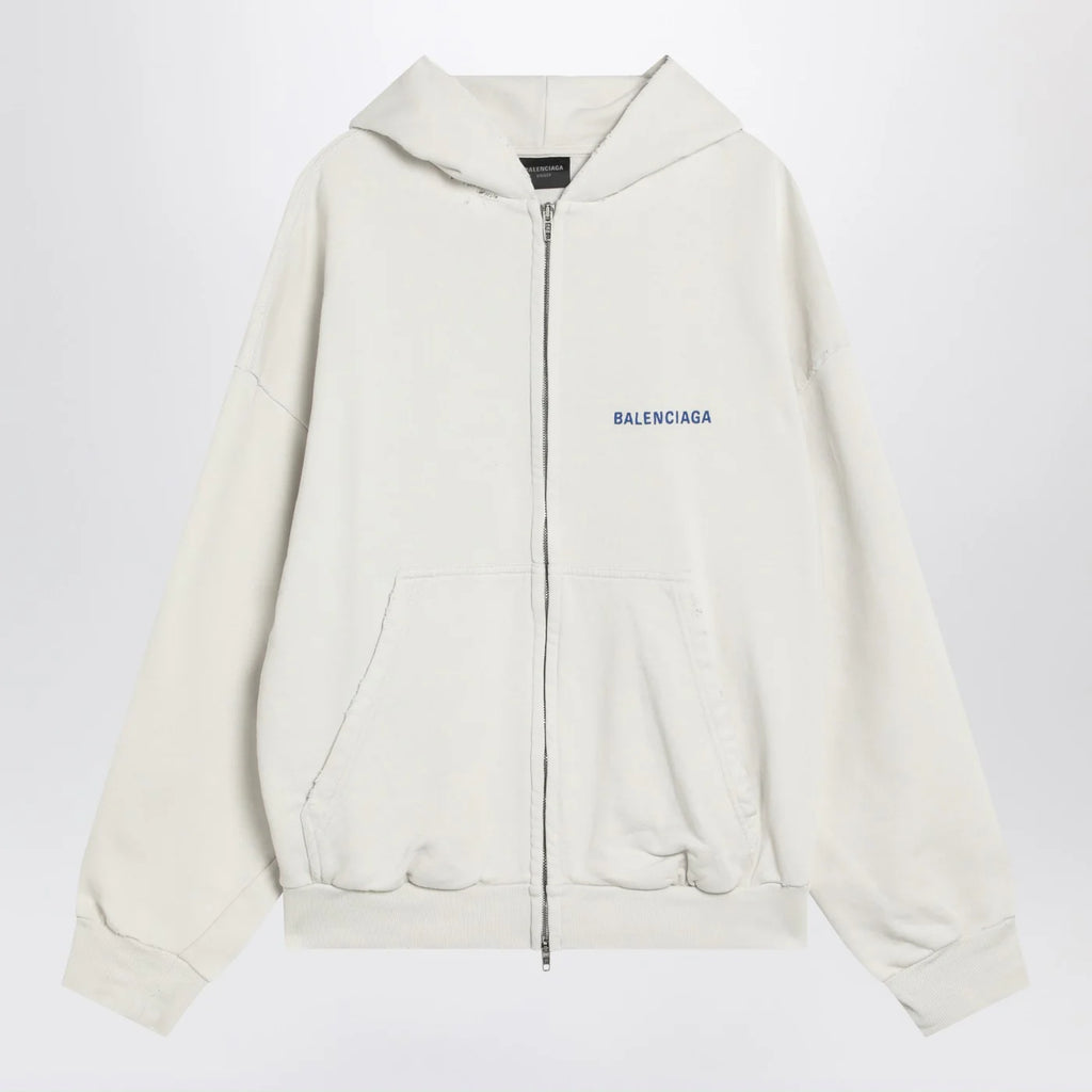 White Balenciaga Back sweatshirt Regular Fit