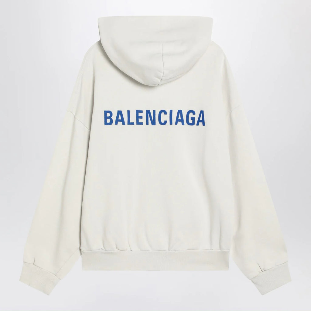 White Balenciaga Back sweatshirt Regular Fit
