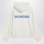 White Balenciaga Back sweatshirt Regular Fit