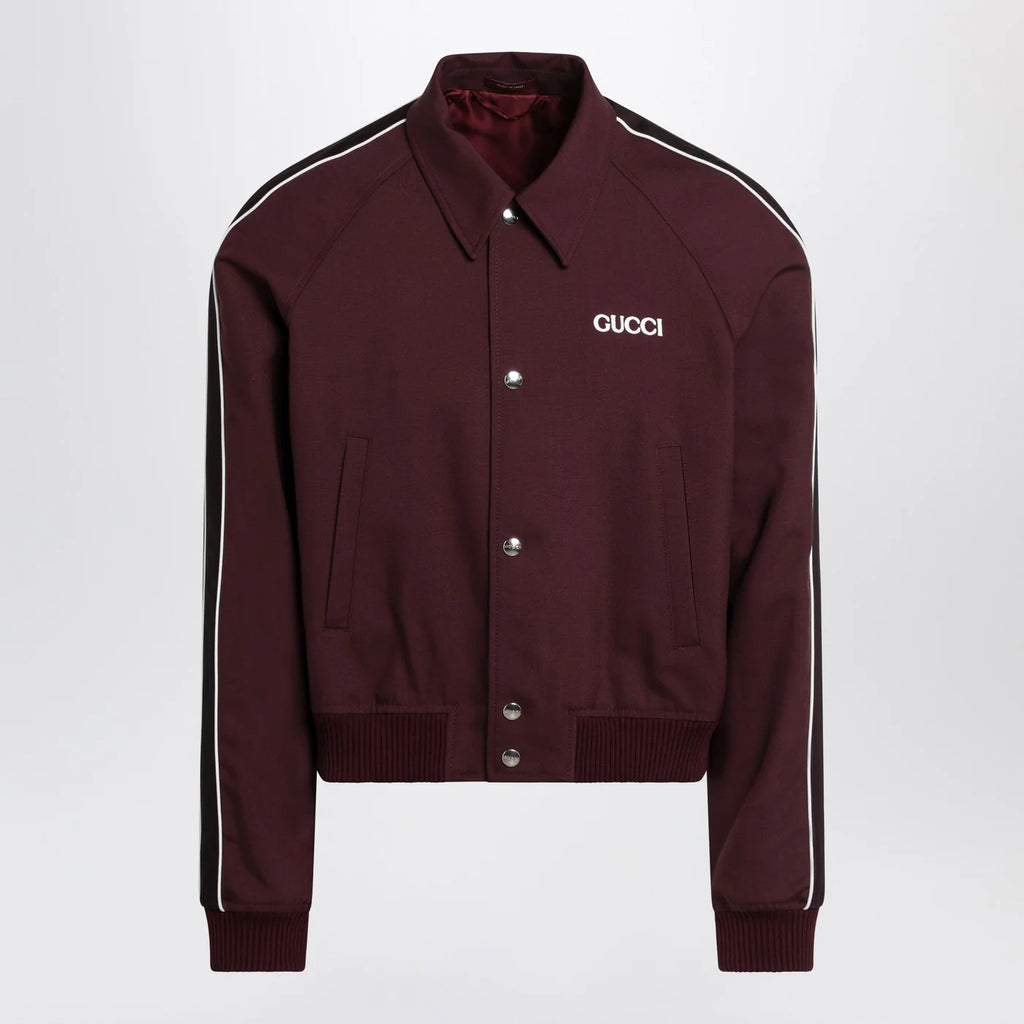 GUCCI Bomber Bordeaux in wool blend