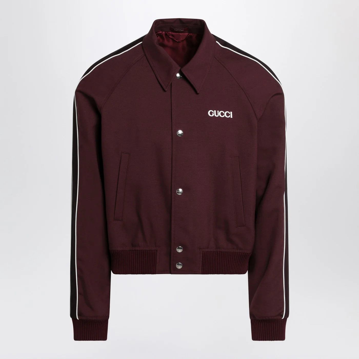 GUCCI Bomber Bordeaux in wool blend