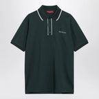 GUCCI Petrol-green cotton piqué polo shirt