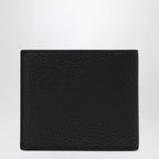Balenciaga Black grained leather card holder with logo