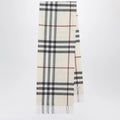 Burberry Check cashmere scarf in stone