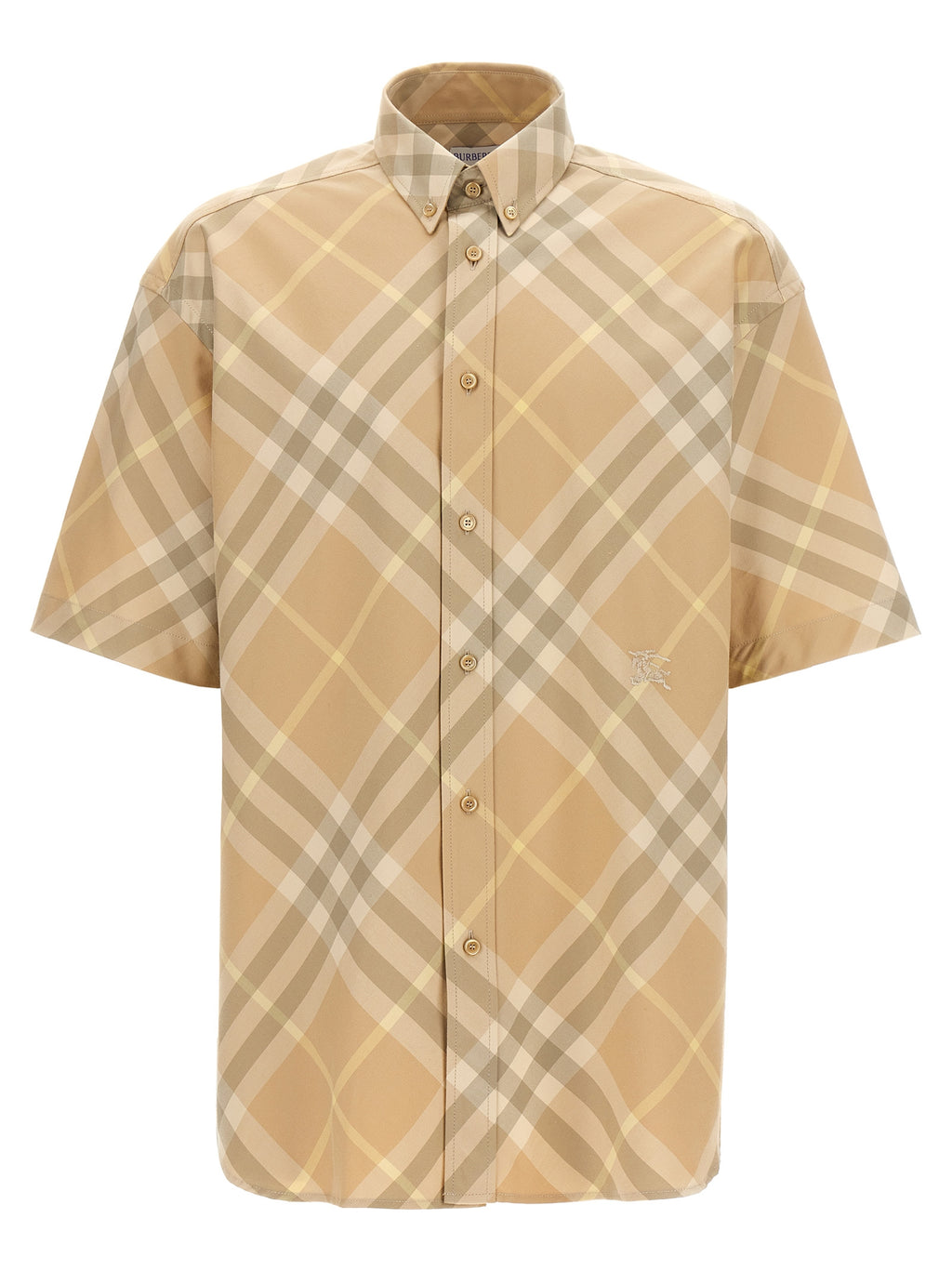 Burberry Logo Embroidery Check Shirt
