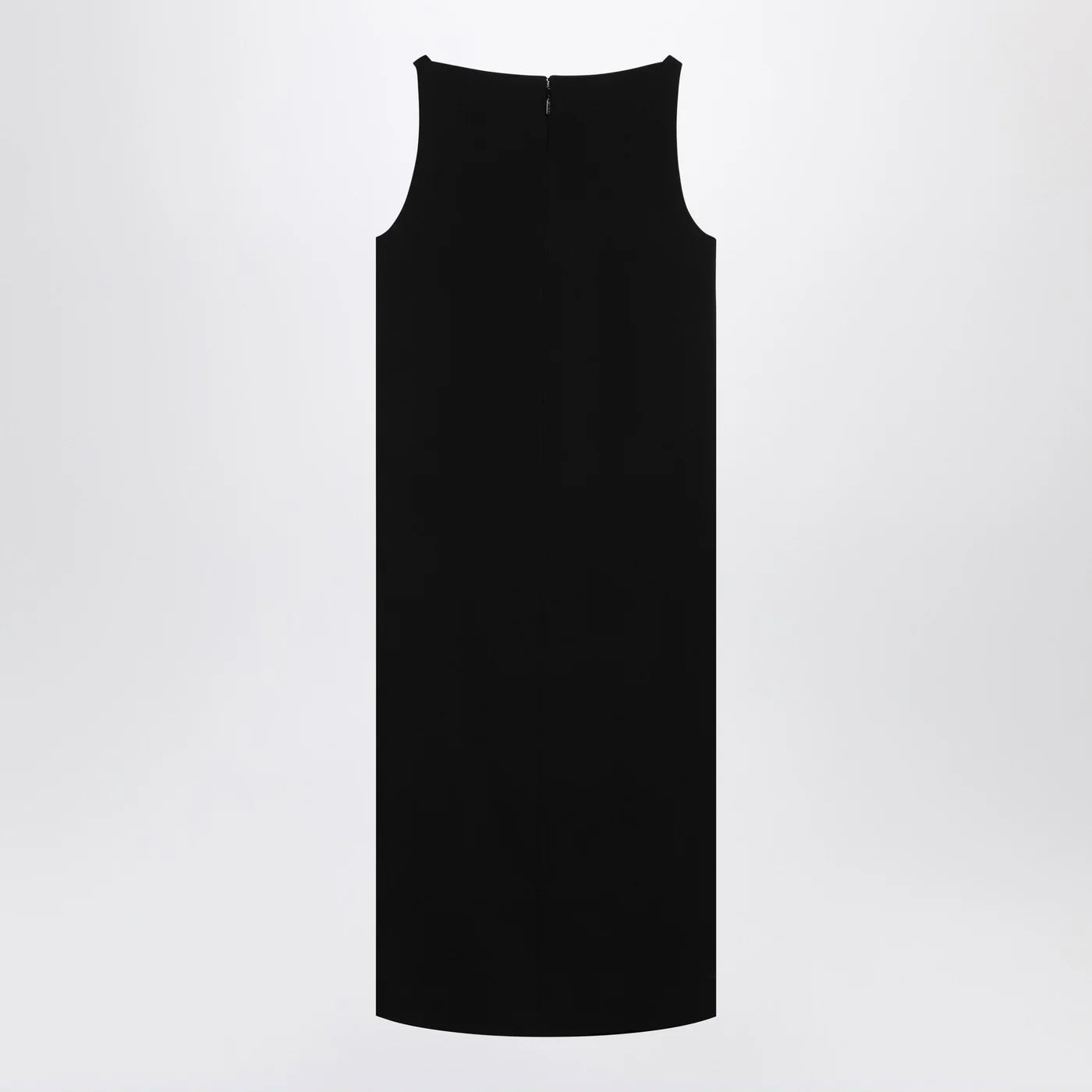 GUCCI Black viscose sablé dress with horsebit