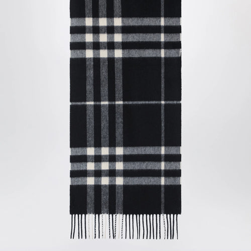 Burberry Black Check cashmere scarf