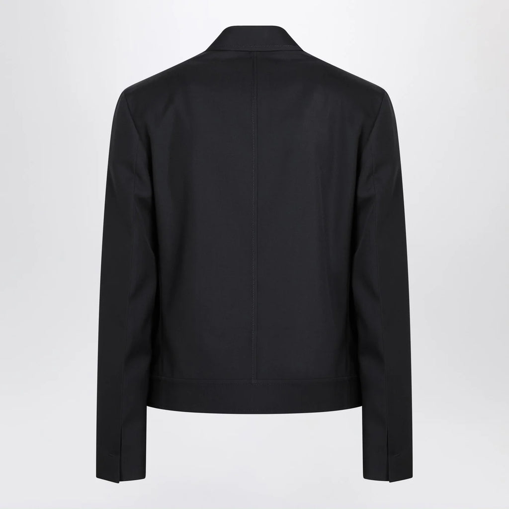 GUCCI Dark grey jacket in wool gabardine