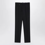 Burberry Classic navy blue wool blend trousers
