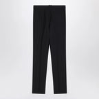 Burberry Classic navy blue wool blend trousers