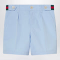 GUCCI Shorts sky blue with Web ribbon