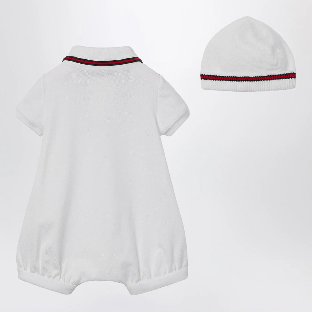 GUCCI Two-piece cotton set with web detail