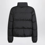 Burberry Black zip-up puffer jacket with Check detail