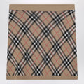 Burberry Wool and mohair blend check mini skirt