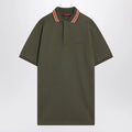 GUCCI Moss green polo in cotton blend