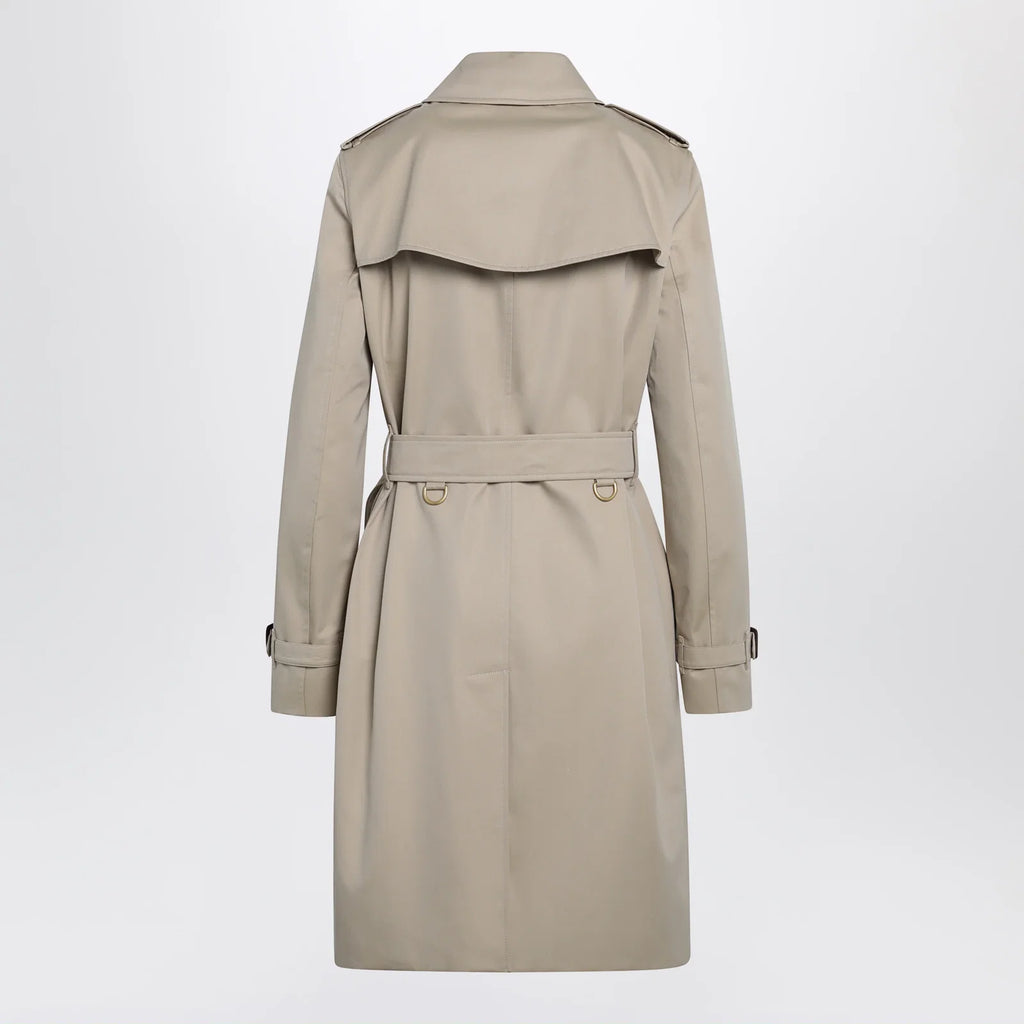 Burberry Beige double-breasted Kensington cotton trench coat