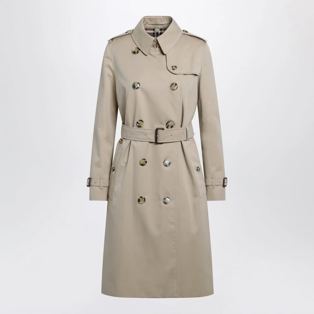 Burberry Long Kensington Heritage cotton trench coat in honey