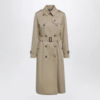 Burberry Waterloo long cotton gabardine trench coat in honey