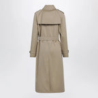 Burberry Waterloo long cotton gabardine trench coat in honey