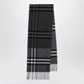Burberry Reversible check cashmere scarf in grey