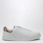 Burberry Set Sneakers in white leather and Check