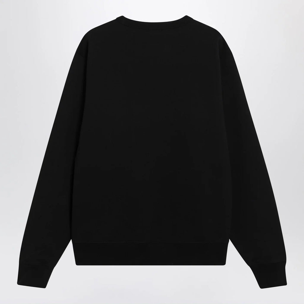 Burberry Black slim cotton terry-effect sweatshirt