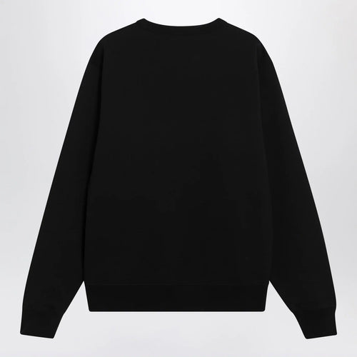 Burberry Black slim cotton terry-effect sweatshirt