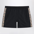 Burberry Slim-fit swim shorts with Check trim in black nylon