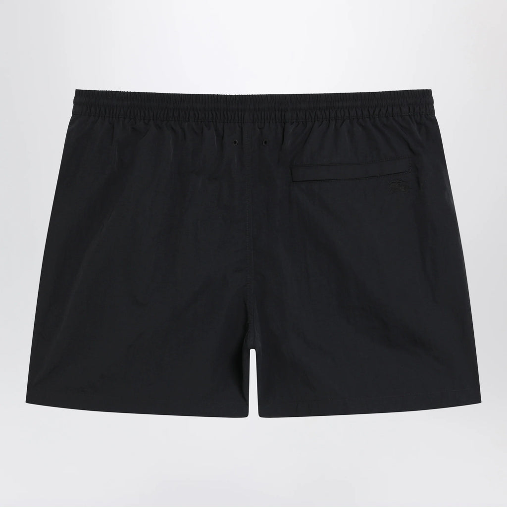Burberry Slim-fit swim shorts with Check trim in black nylon